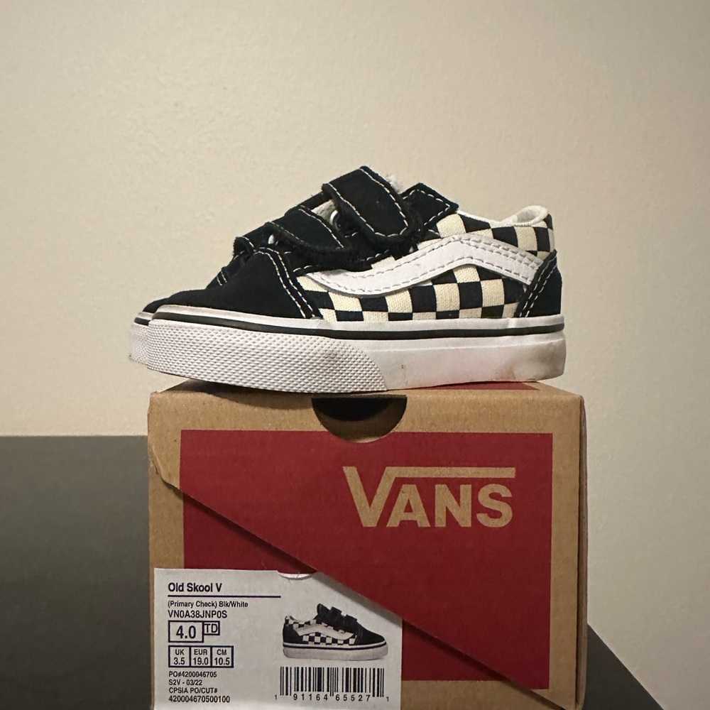 Vans Old Skool V Black and White Checkered Sneakers